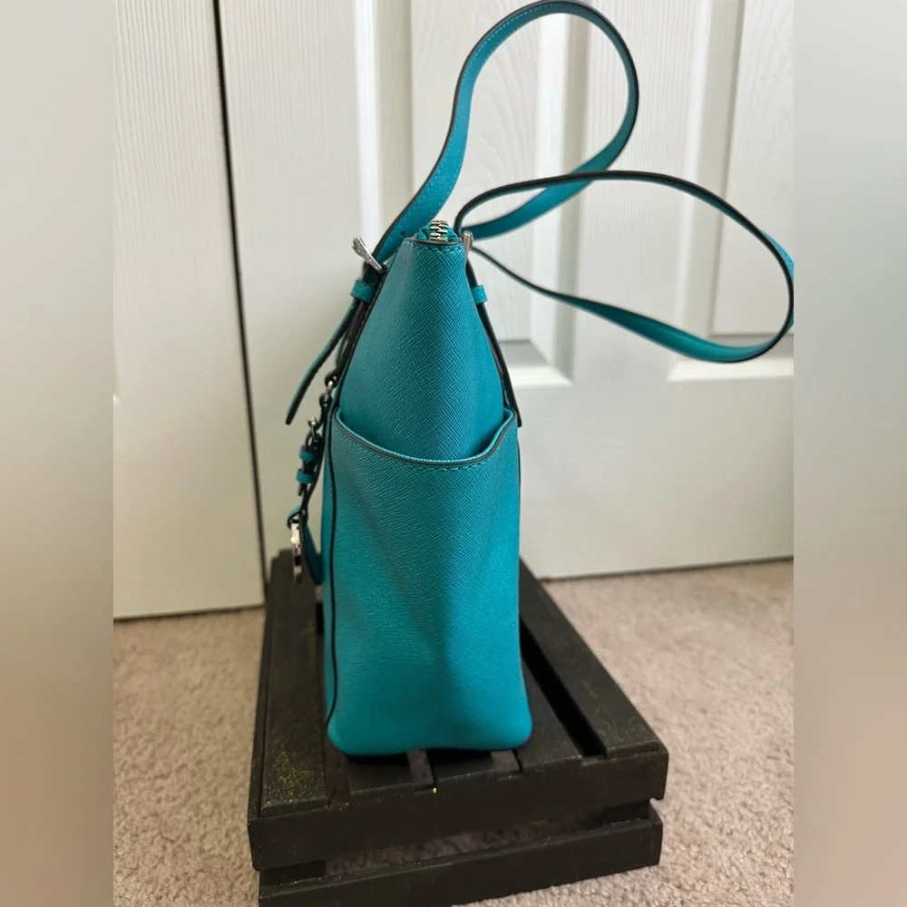 Michael Kors Vibrant Teal Tote Bag - Picture 2 of 4